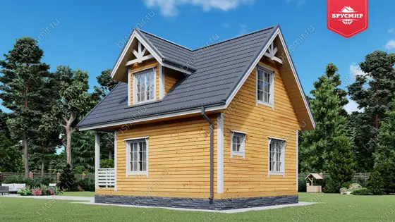 Дом из бруса с мансардой №81 - фото 2