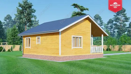 Одноэтажный дом из бруса ДБ №148 - фото 4