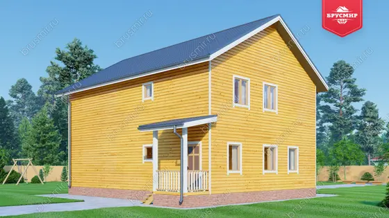 Двухэтажный дом из бруса ДБ №104 - фото 3