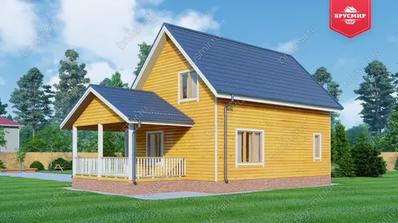 Полутораэтажный дом из бруса ДБ №169 - фото 2