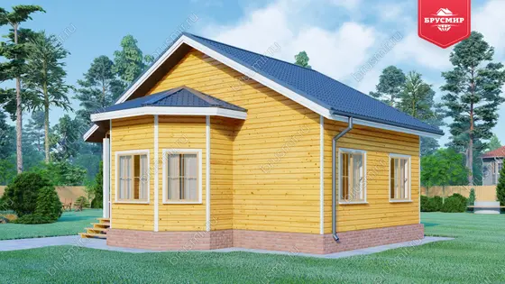 Одноэтажный дом из бруса ДБ №136 - фото 2