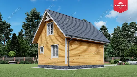 Дом из бруса с мансардой №81 - фото 3