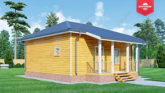 Одноэтажный дом из бруса ДБ №152 - фото 4