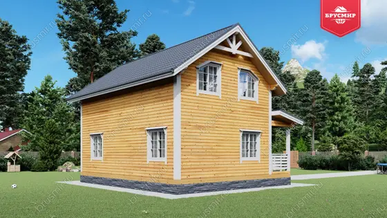 Полутораэтажный дом из бруса ДБ №18 - фото 4