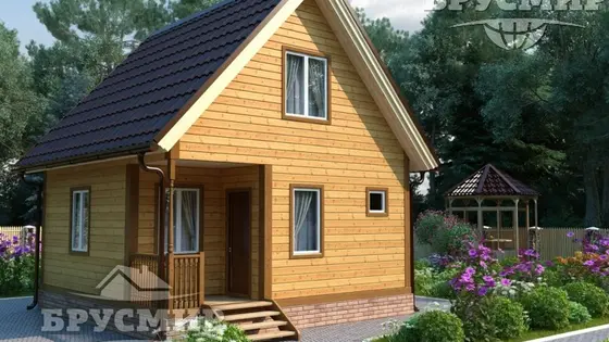 Проект бани из бруса 6х6м №5