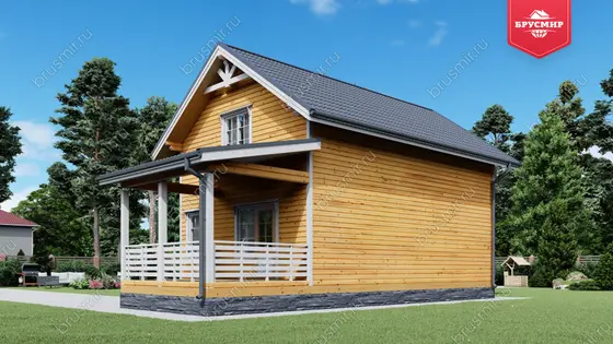 Полутораэтажный дом из бруса ДБ №20 - фото 2