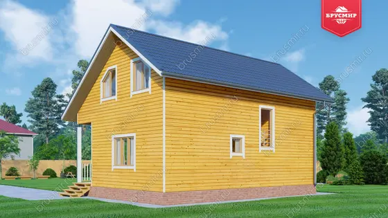 Полутораэтажный дом из бруса ДБ №100 - фото 2