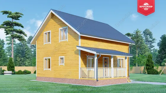 Полутораэтажный дом из бруса ДБ №33 - фото 4