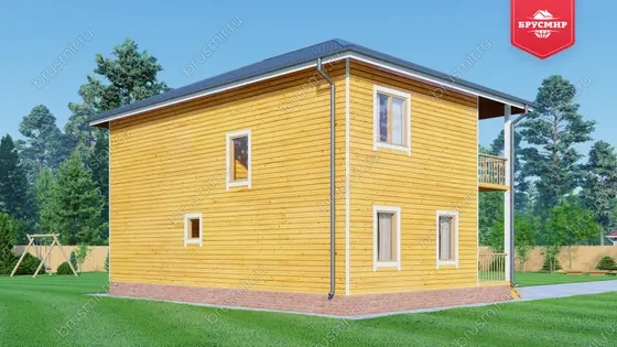 Двухэтажный дом из бруса ДБ №168 - фото 4