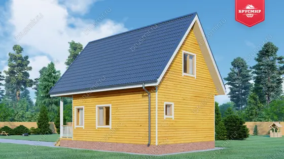 Дом из бруса с мансардой ДБ №82 - фото 2