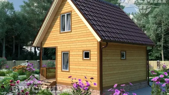 Проект бани из бруса 6х6м №5 - фото 4