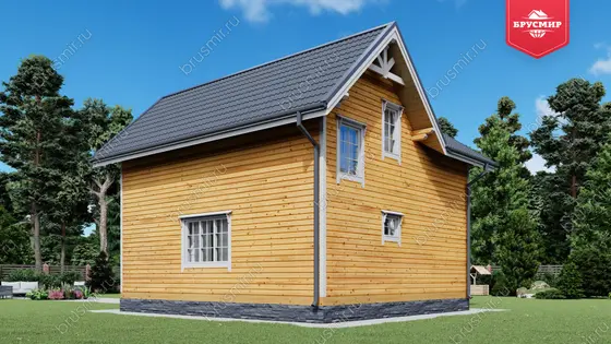 Полутораэтажный дом из бруса ДБ №15 - фото 3