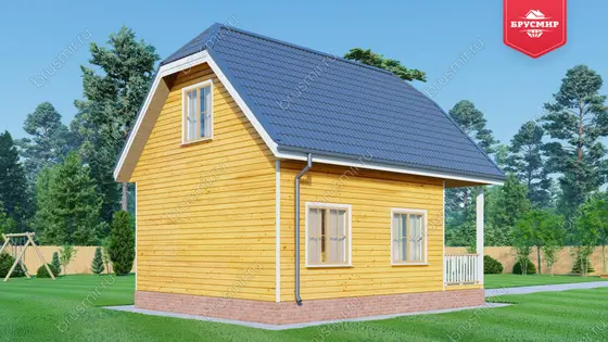 Дом из бруса с мансардой ДБ №112 - фото 4