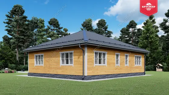 Одноэтажный дом из бруса ДБ №212 - фото 2