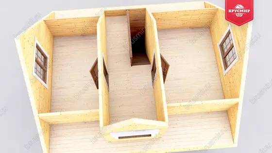 Дом из бруса с мансардой №81 - фото 6