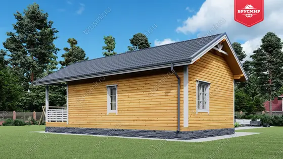 Одноэтажный дом из бруса ДБ №69 - фото 3