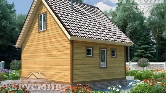 Проект бани из бруса 7х5,5м №14 - фото 3