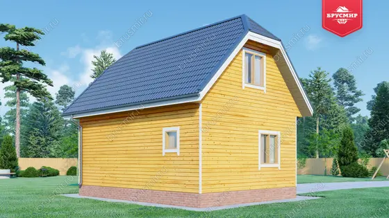 Дом из бруса с мансардой ДБ №53 - фото 3