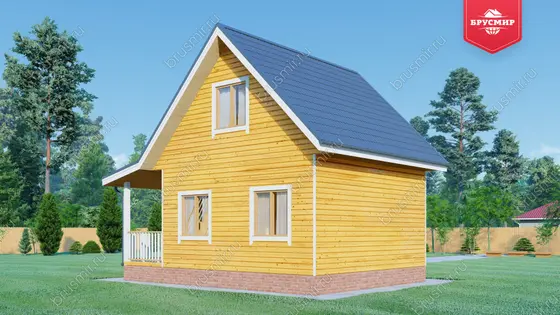 Дом из бруса с мансардой ДБ №4 - фото 3