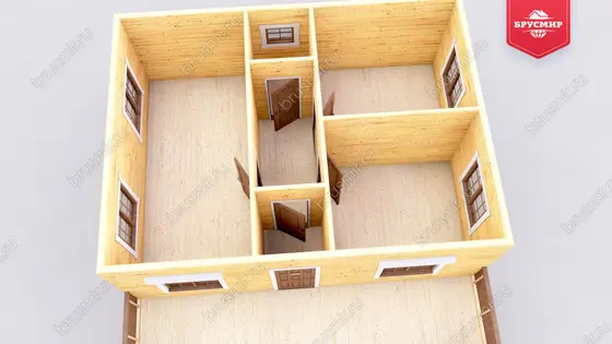 Одноэтажный дом из бруса ДБ №64 - фото 5