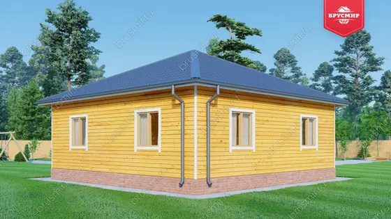 Одноэтажный дом из бруса ДБ №157 - фото 3