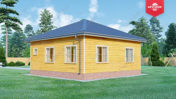 Одноэтажный дом из бруса ДБ №135 - фото 3