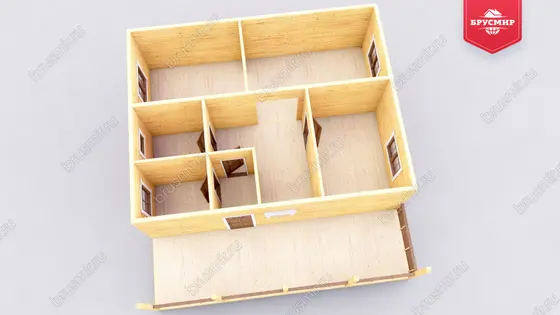 Дом из бруса с мансардой ДБ №6 - фото 5