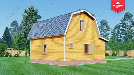 Дом из бруса с мансардой ДБ №161 - фото 3