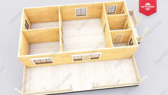 Одноэтажный дом из бруса ДБ №106 - фото 5