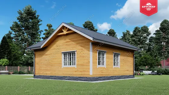 Одноэтажный дом из бруса ДБ №68 - фото 3