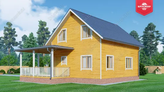 Полутораэтажный дом из бруса ДБ №131 - фото 2