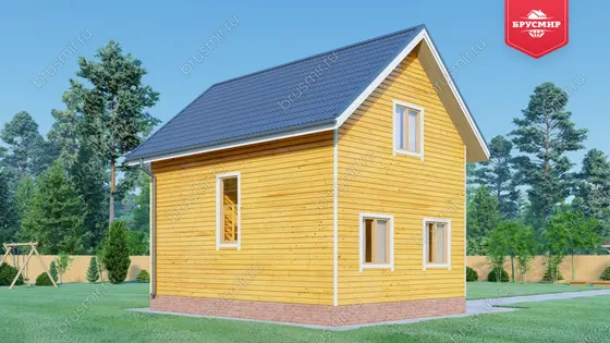 Полутораэтажный дом из бруса ДБ №70 - фото 4