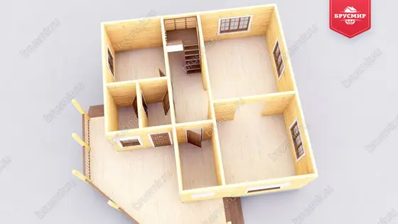 Двухэтажный дом из бруса ДБ №45 - фото 5