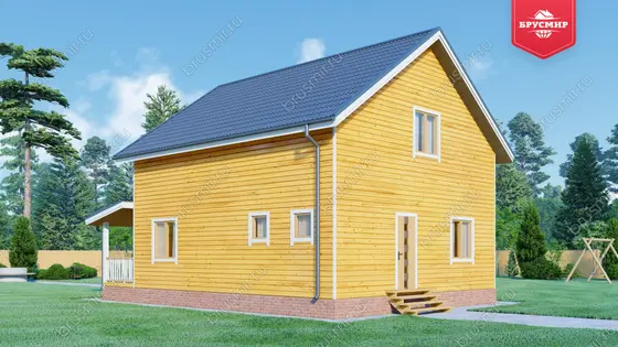 Полутораэтажный дом из бруса ДБ №39 - фото 3