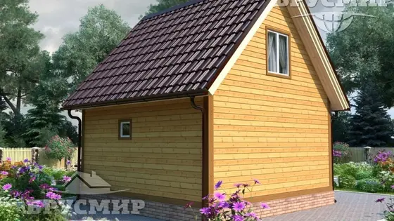 Проект бани из бруса 6х6м №5 - фото 3