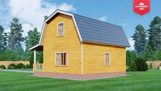 Дом из бруса с мансардой ДБ №161 - фото 2