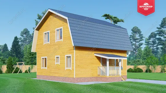 Дом из бруса с мансардой ДБ №162 - фото 4