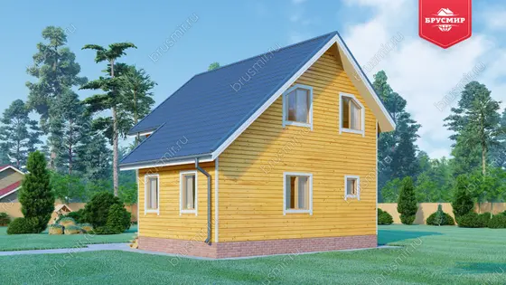 Полутораэтажный дом из бруса ДБ №70 - фото 2