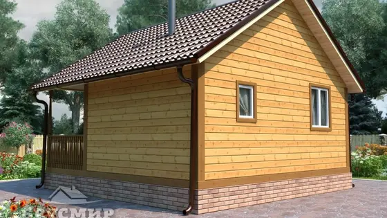 Проект бани из бруса 6х6м №2 - фото 3