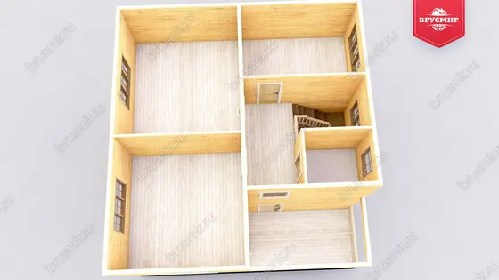 Проект дома из бруса ДБ №189, 128.7м², 2 эт., 5 комн. - фото 6