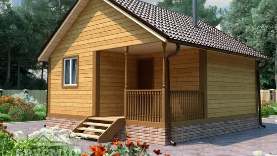 Проект бани из бруса 6х6м №2 - фото 4