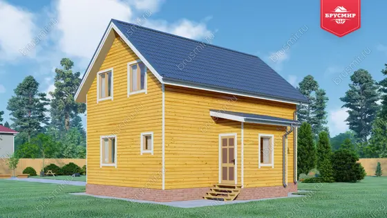 Полутораэтажный дом из бруса ДБ №51 - фото 2