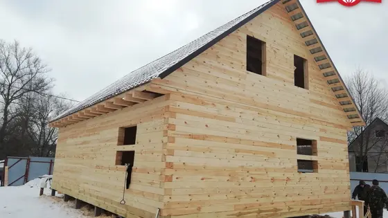 Строительство дома из бруса. Дмитровский район, деревня Зверково