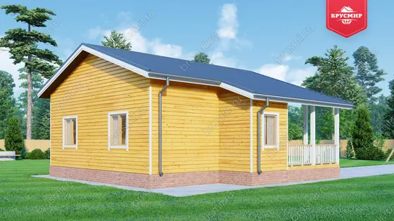 Одноэтажный дом из бруса ДБ №156 - фото 4