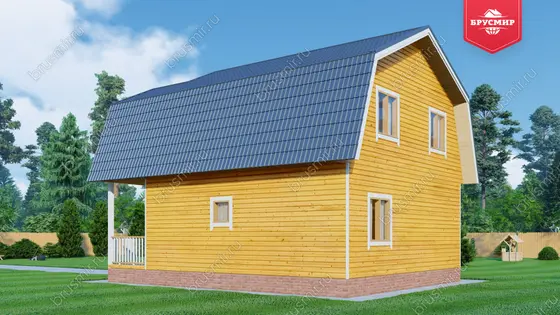 Дом из бруса с мансардой ДБ №111 - фото 3