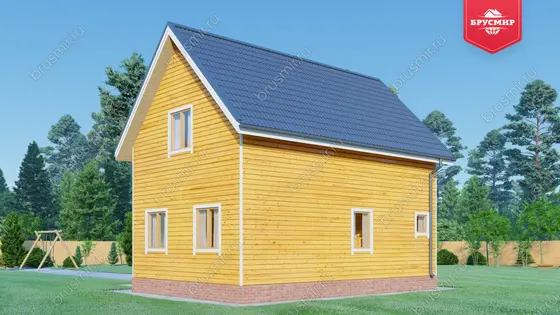 Полутораэтажный дом из бруса ДБ №48 - фото 2