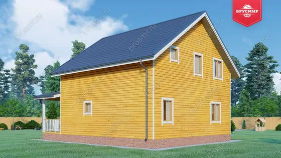 Полутораэтажный дом из бруса ДБ №43 - фото 3