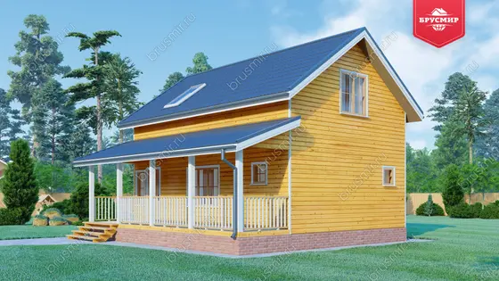 Полутораэтажный дом из бруса ДБ №24 - фото 2