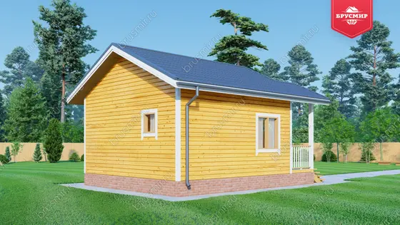 Одноэтажный дом из бруса ДБ №154 - фото 3