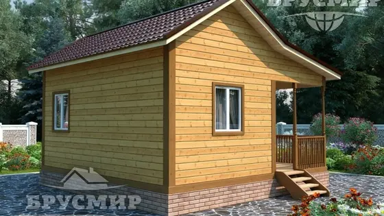 Проект бани из бруса 6х6м №9 - фото 2